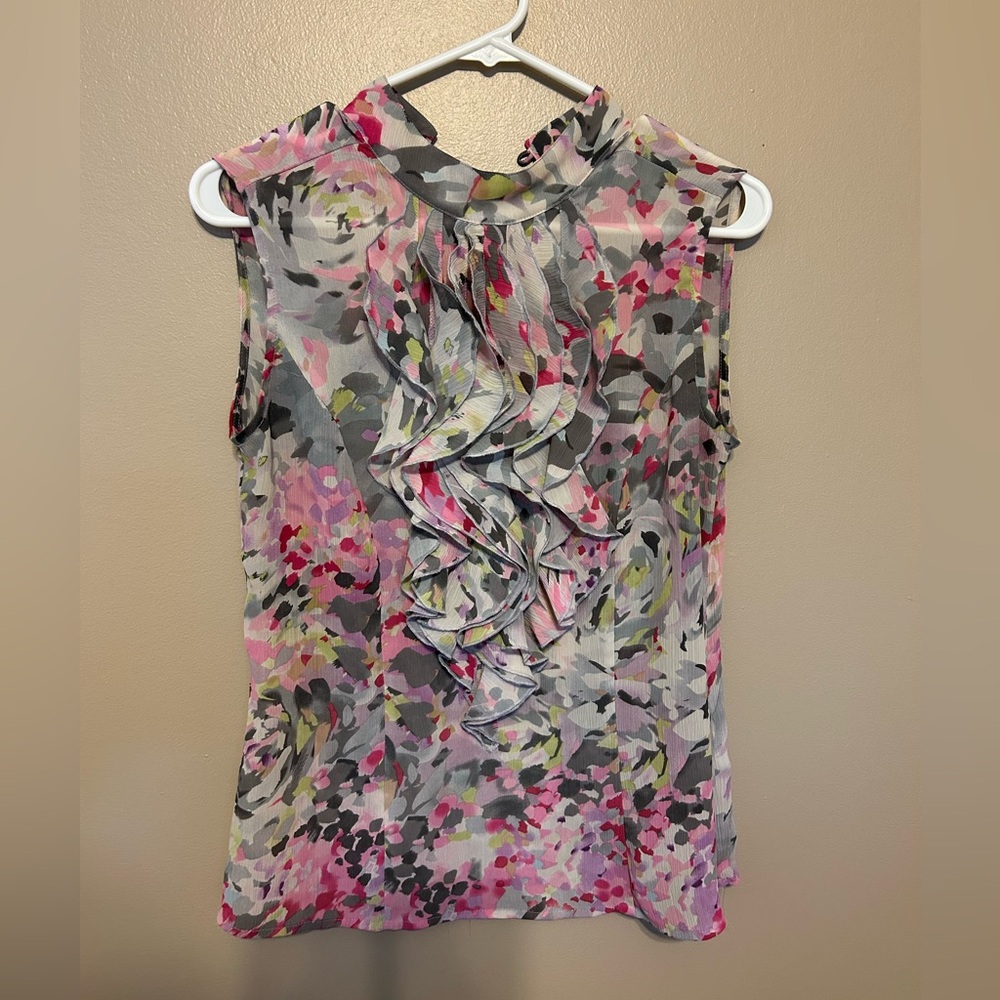 Multicolor Abstract Print Top